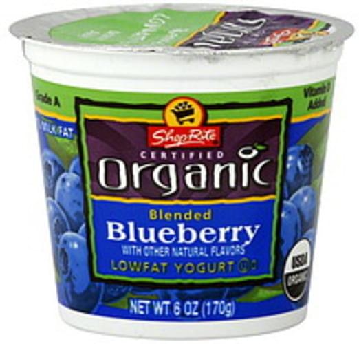 ShopRite Lowfat, Blueberry Yogurt 6 oz, Nutrition Information Innit