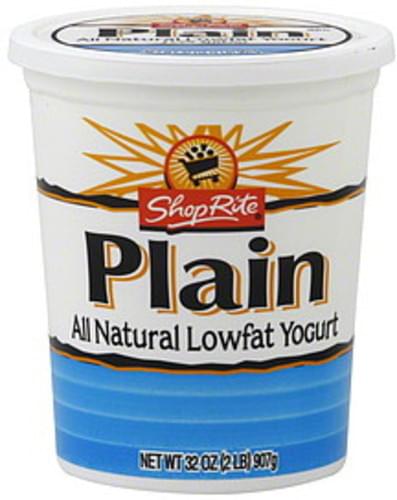 ShopRite Lowfat, Plain Yogurt - 32 oz