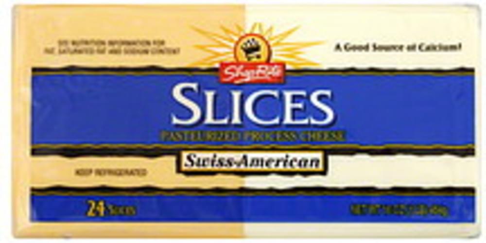 ShopRite Pasteurized Process, SwissAmerican Cheese Slices 24 ea