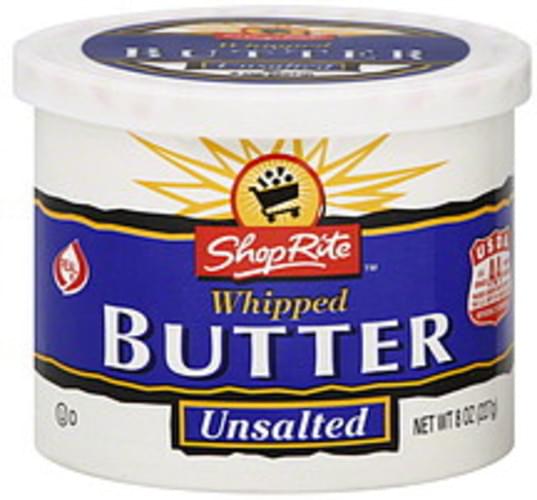 ShopRite Whipped, Unsalted Butter 8 oz, Nutrition Information Innit