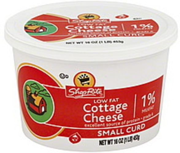 ShopRite Small Curd, 1 Milkfat, Low Fat Cottage Cheese 16 oz