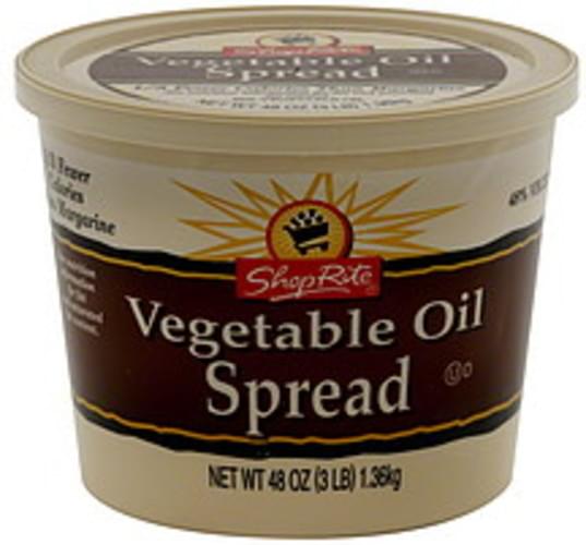 ShopRite Vegetable Oil Spread 48 oz, Nutrition Information Innit