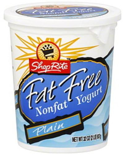 ShopRite Nonfat, Plain Yogurt - 32 oz
