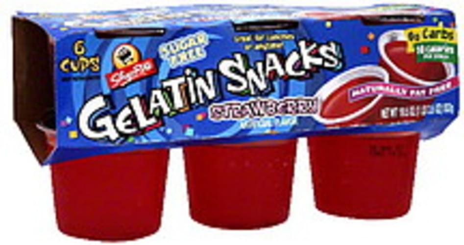 ShopRite Strawberry, Sugar Free Gelatin Snacks 6 ea, Nutrition