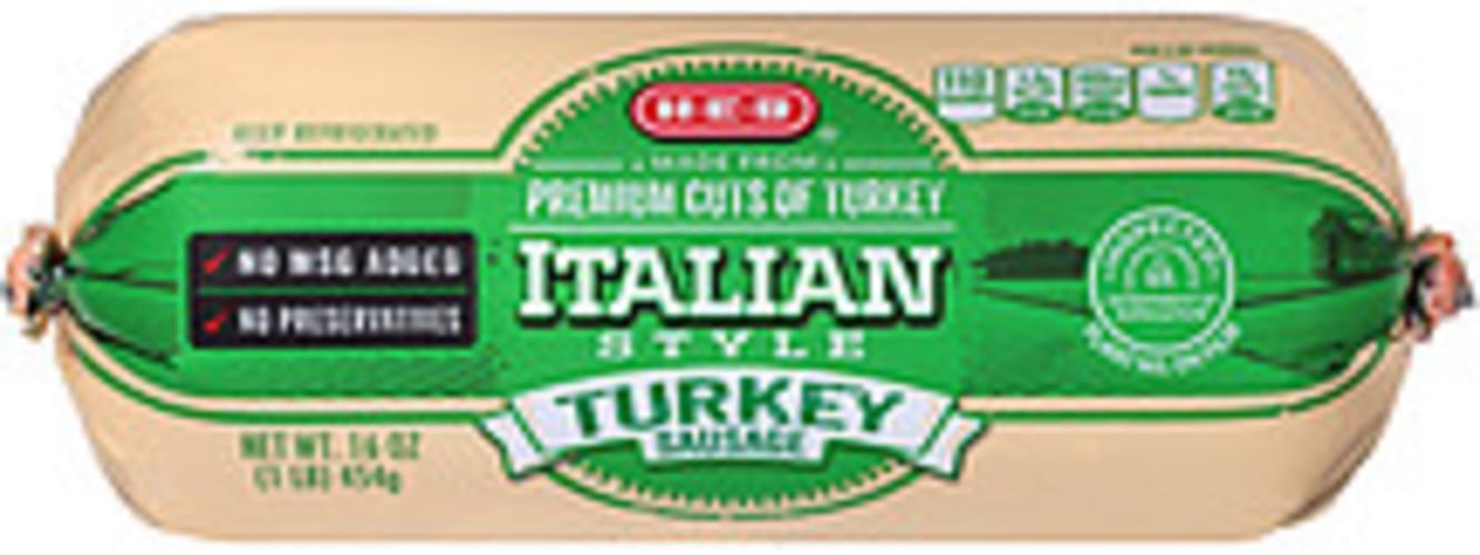 Heb Italian Style Turkey Sausage 16 oz, Nutrition Information Innit