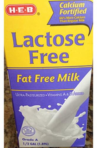 H-E-B Fat Free Milk Lactose Free - 240 ml