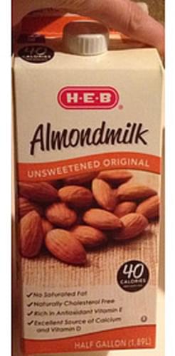 H-E-B Unsweetened Almondmilk - 240 ml