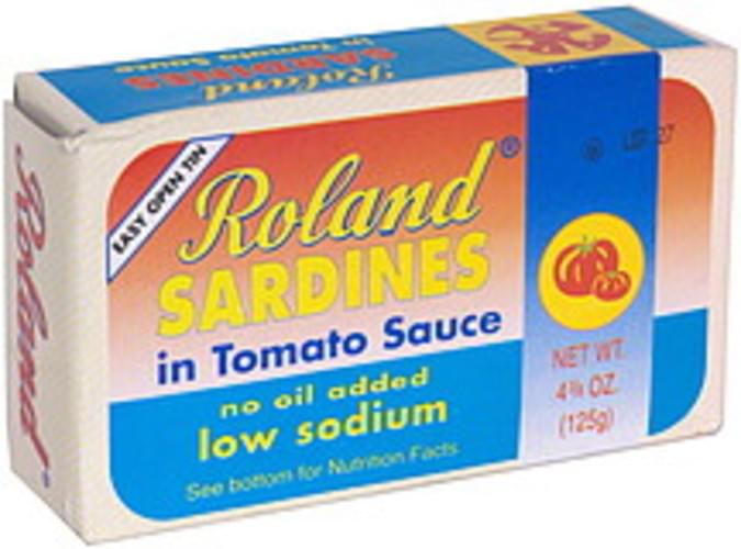 Roland Sardines in Tomato Sauce 4.38 oz, Nutrition Information Innit