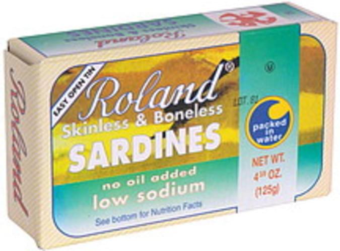 Roland Skinless & Boneless Sardines Packed in Water 4.38 oz