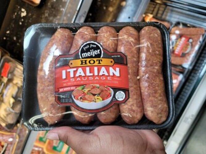 Meijer Hot Italian Sausage 20 oz, Nutrition Information Innit