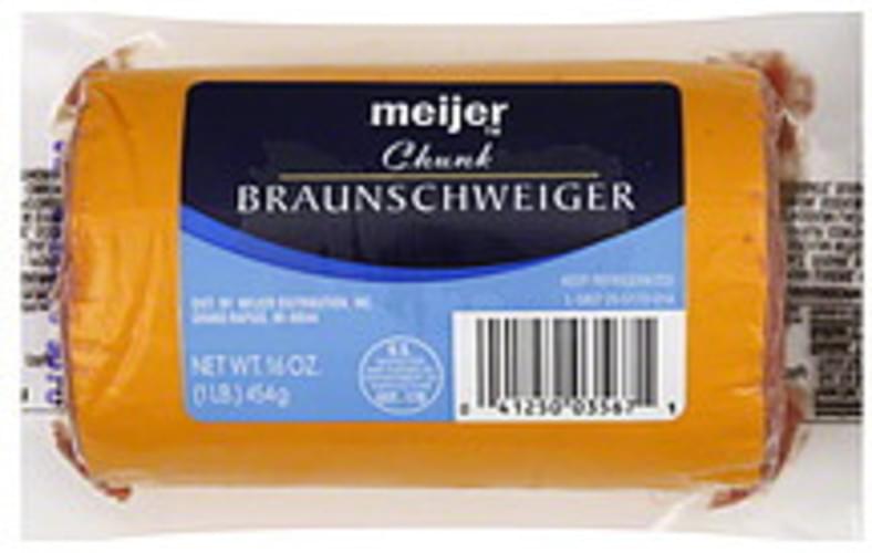Meijer Chunk Braunschweiger 16 oz, Nutrition Information Innit