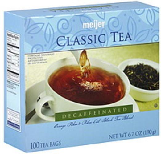 Meijer Classic, Decaffeinated Tea 100 ea, Nutrition Information Innit