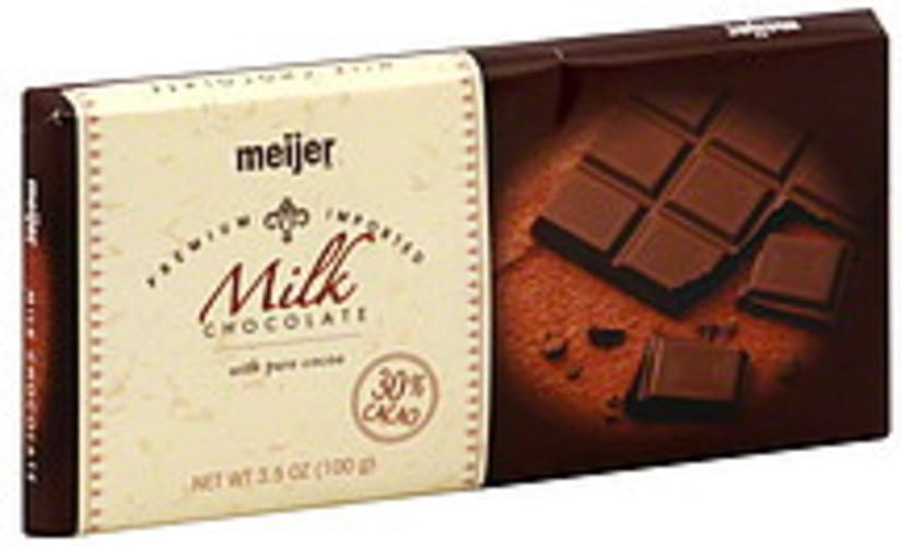 Meijer with Pure Cocoa Milk Chocolate 3.5 oz, Nutrition Information