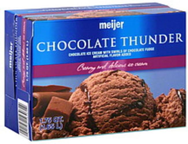 Meijer Chocolate Thunder Ice Cream 1.75 QT, Nutrition Information Innit