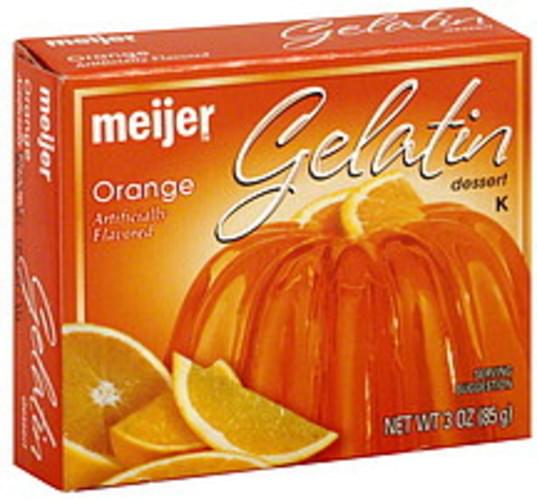 Meijer Orange Gelatin Dessert 3 oz, Nutrition Information Innit