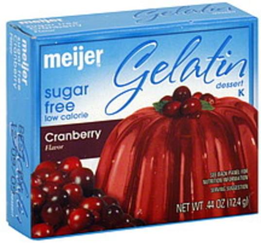 Meijer Sugar Free, Cranberry Flavor Gelatin Dessert 0.44 oz