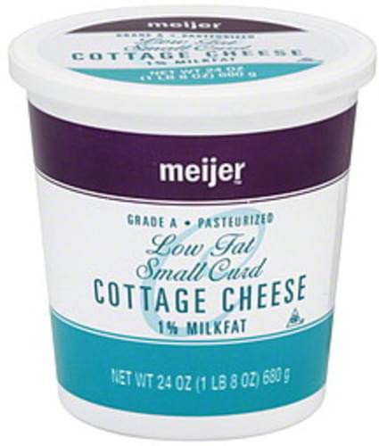 Meijer Small Curd 1 Milkfat Cottage Cheese 24 Oz Nutrition