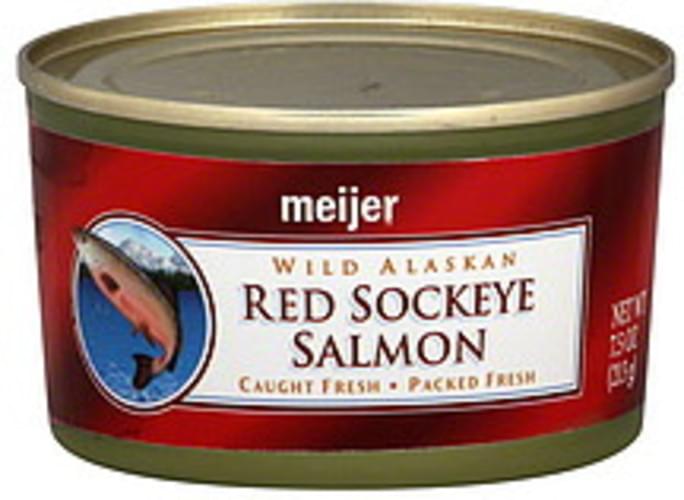 Meijer Red Sockeye, Wild Alaskan Salmon 7.5 oz, Nutrition Information