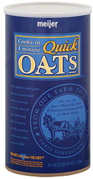 Meijer Quick Oats - 42 oz