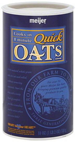 Meijer Quick Oats - 18 oz