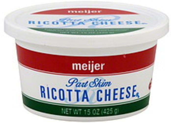 Meijer Part Skim Ricotta Cheese 15 oz, Nutrition Information Innit