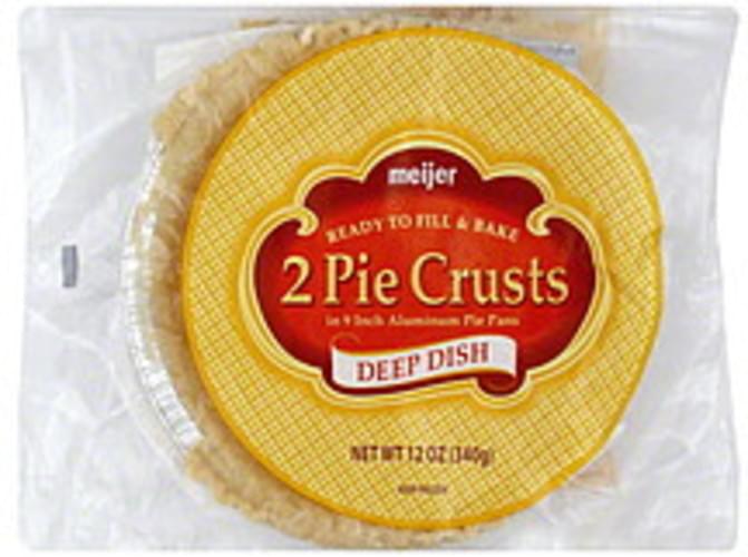 Meijer Deep Dish Pie Crusts 2 ea, Nutrition Information Innit
