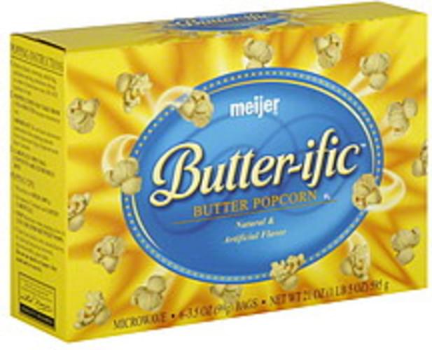 Meijer Butter Microwave Popcorn 6 ea, Nutrition Information Innit