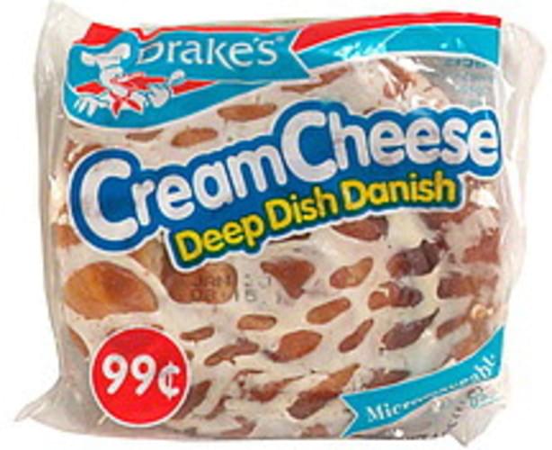 Drakes Cream Cheese Deep Dish Danish 4 oz, Nutrition Information Innit
