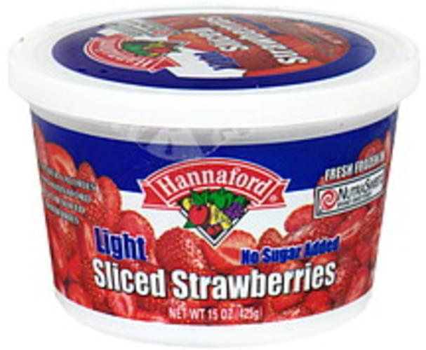 Hannaford Light Sliced Strawberries 15 oz, Nutrition Information Innit