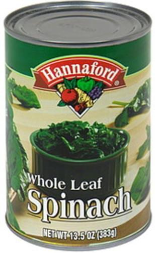 Hannaford Whole Leaf Spinach - 13.5 oz