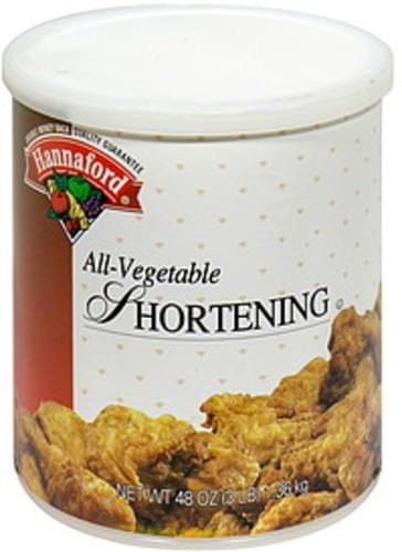 Hannaford All-Vegetable Shortening - 48 oz