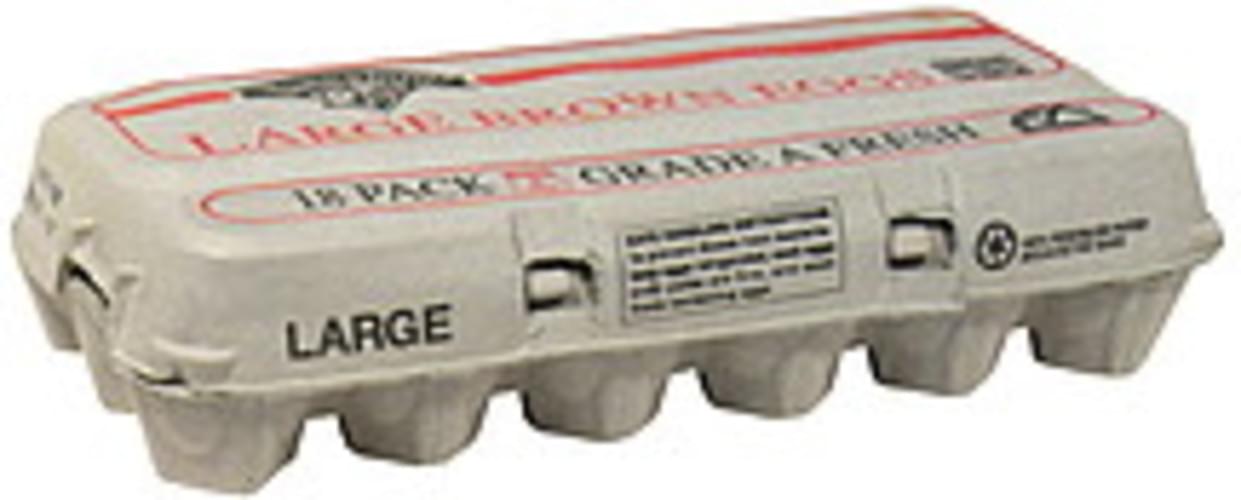 Hannaford Grade A, Large, Brown, 18 Pack Eggs 36 oz, Nutrition