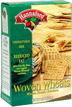 Hannaford Snack Crackers Woven Wheats, Reduced Fat