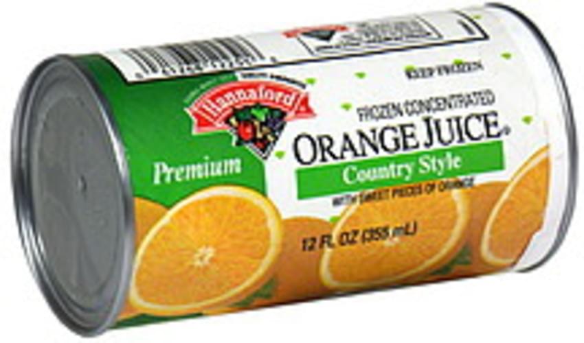 Hannaford Premium Country Style Orange Juice with Sweet Pieces of Orange Frozen Concentrate 12