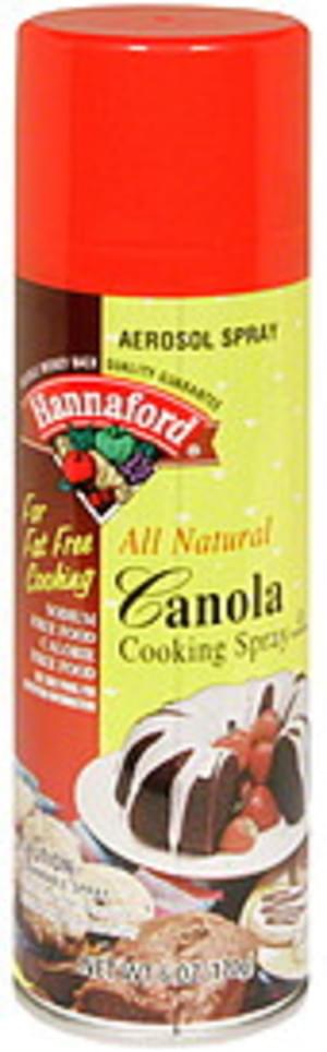 Hannaford Aerosol, Canola Cooking Spray - 6 oz