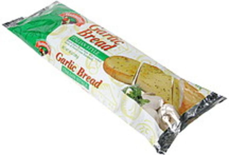 Hannaford Italian Style Garlic Bread 10 oz, Nutrition Information Innit