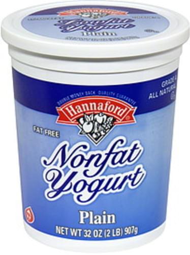 Hannaford Plain Nonfat Yogurt - 32 oz