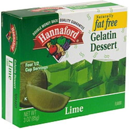 Hannaford Lime Gelatin Dessert 3 oz, Nutrition Information Innit