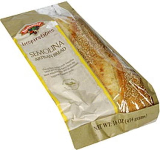 Hannaford Semolina Artisan Bread 16 oz, Nutrition Information Innit