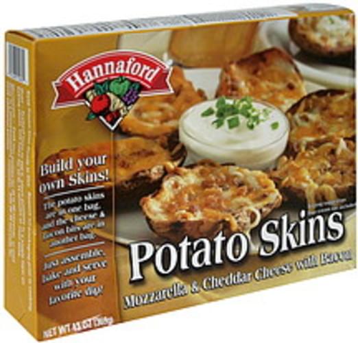 Hannaford Mozzarella & Cheddar Cheese With Bacon Potato Skins 13 oz