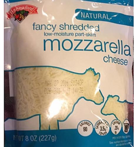 Hannaford Fancy Shredded Mozzarella Cheese - 28 g, Nutrition ...
