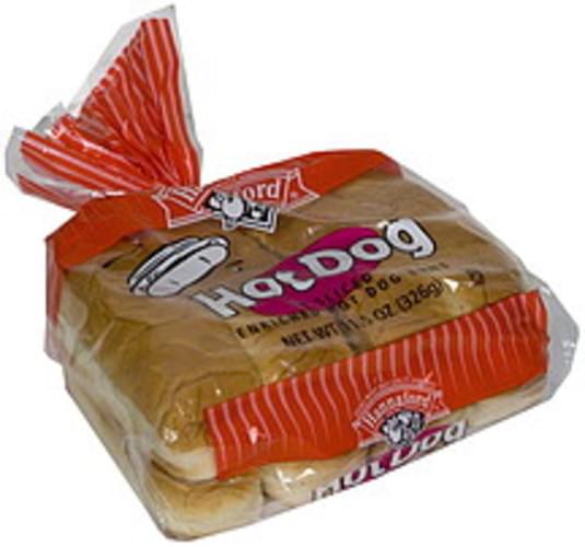 Hannaford Buns, Sliced, Enriched Hot Dog Bread 8 ea, Nutrition