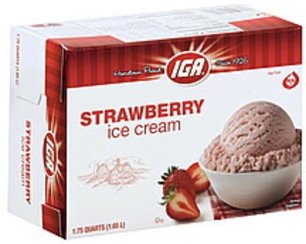 IGA Strawberry Ice Cream 1.75 QT, Nutrition Information Innit