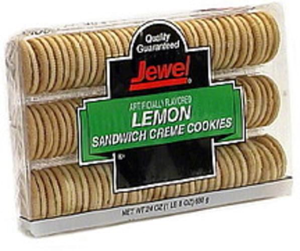 Jewel Sandwich Creme Cookies, Lemon 24 oz, Nutrition Information Innit
