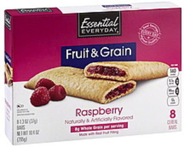 Essential Everyday Fruit & Grain, Raspberry Cereal Bars 8 ea