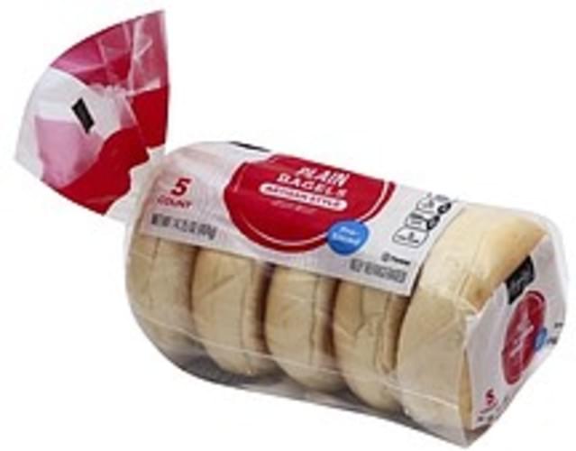 Essential Everyday Plain Artisan Style Pre Sliced Bagels 5 Ea Nutrition Information Innit