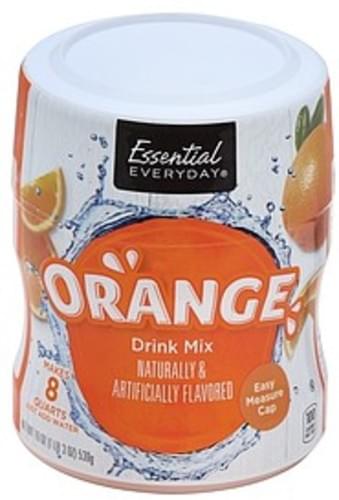 Essential Everyday Orange Drink Mix 19 Oz Nutrition Information Innit