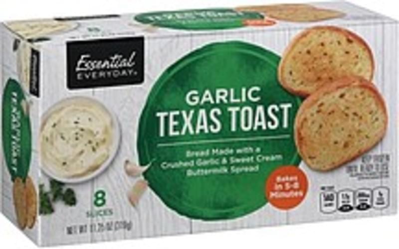 Essential Everyday Garlic Texas Toast 8 ea, Nutrition Information Innit