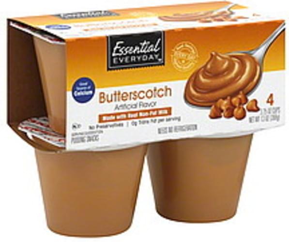 Essential Everyday Butterscotch Pudding Snacks 4 ea, Nutrition
