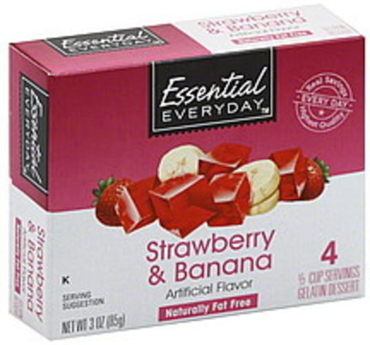 Essential Everyday Strawberry & Banana Gelatin Dessert 3 oz